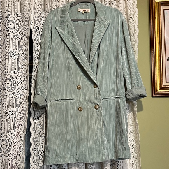 Free People Jackets & Blazers - Free People Women's Double-Breasted Velvet Blazer